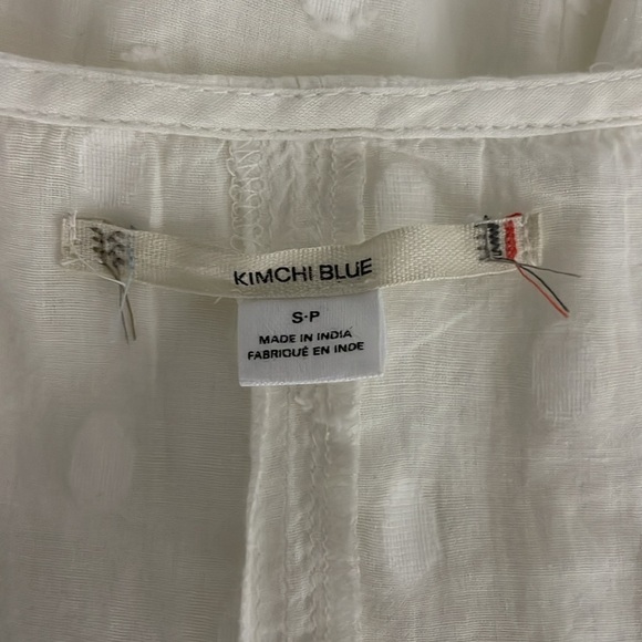 Urban Outfitters Kimchi Blue Maci Polka Dot Mini Dress White Size Small Boho - Picture 10 of 13